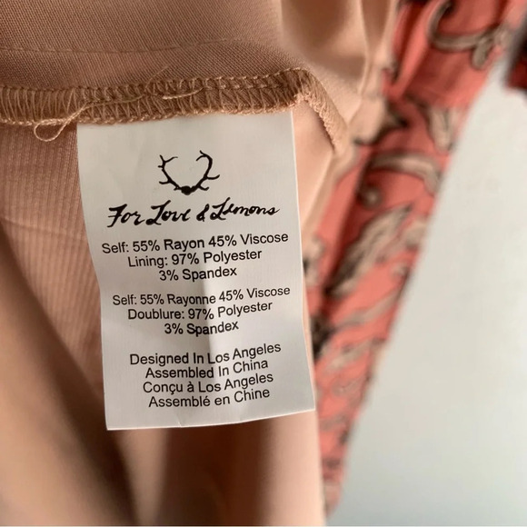 For Love & Lemons Ayla Laced Up Dress Floral Print Pink NWT Small Boho - Picture 7 of 8